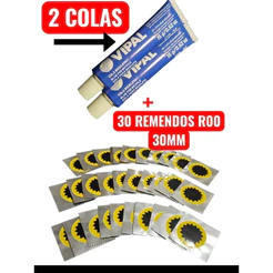 30 Remendos e Cola Vipal R-00 Bike/Moto | Cola Avulsa CB-01
