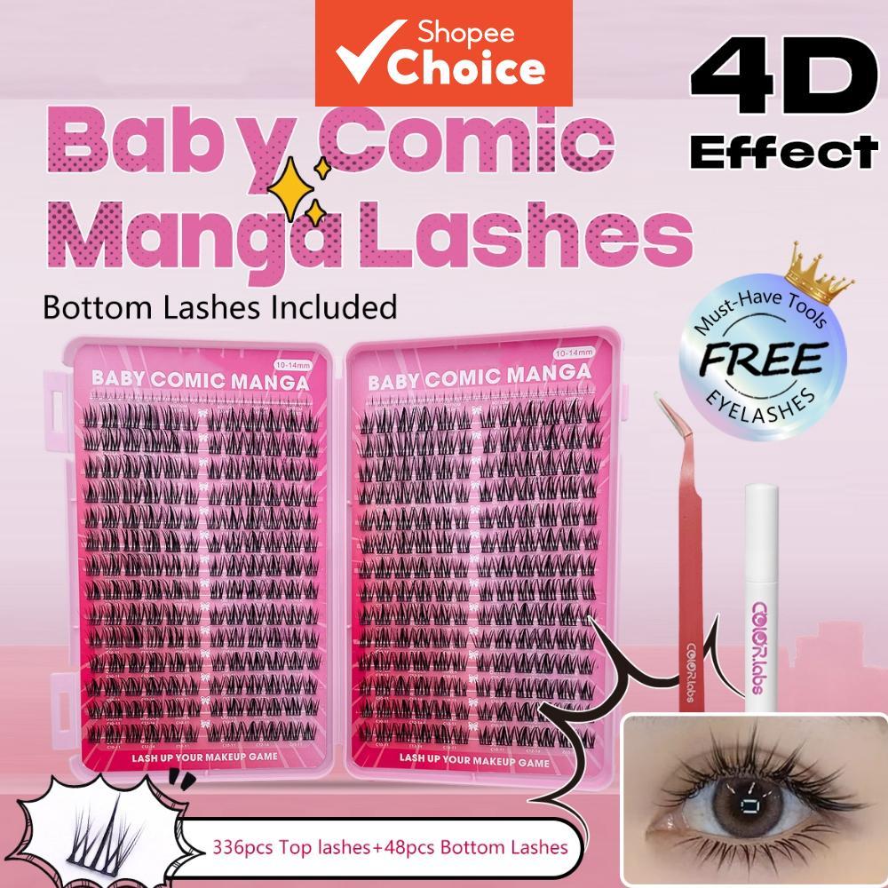 Conjunto De Cílios De Desenho Animado Para Bebê : Inclui Pinças E Cola Kit De Cosméticos Maquiagem De Olhos