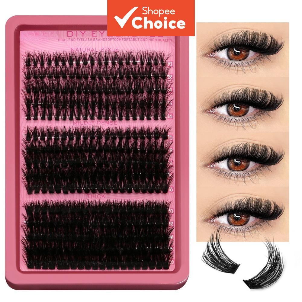  Extensão de Cílios 270/300Pcs/Kit - 40D 50D 60D 80D 100D Faux Mink Single Lash 10-16Mm Cluster