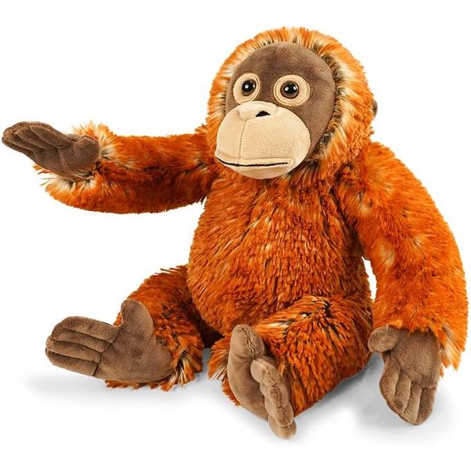 25 Cm Orangotango Realista Bicho De Pelúcia Macaco Selvagem Zoológico Macio Huggable Estilo Gorila Brinquedo Plushie Mel