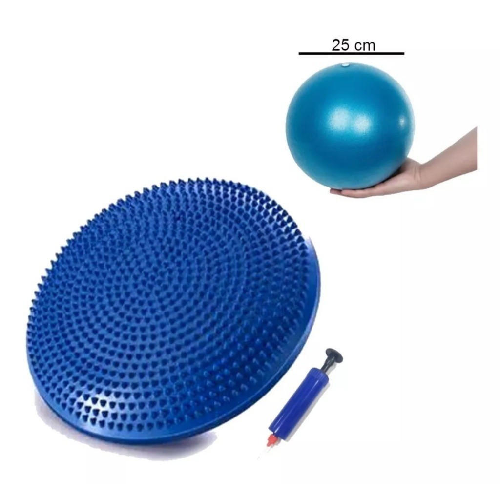 Pilates Yoga - Disco de Equilíbrio e/ou Bola Overball 25 cm com Bomba -STARYE