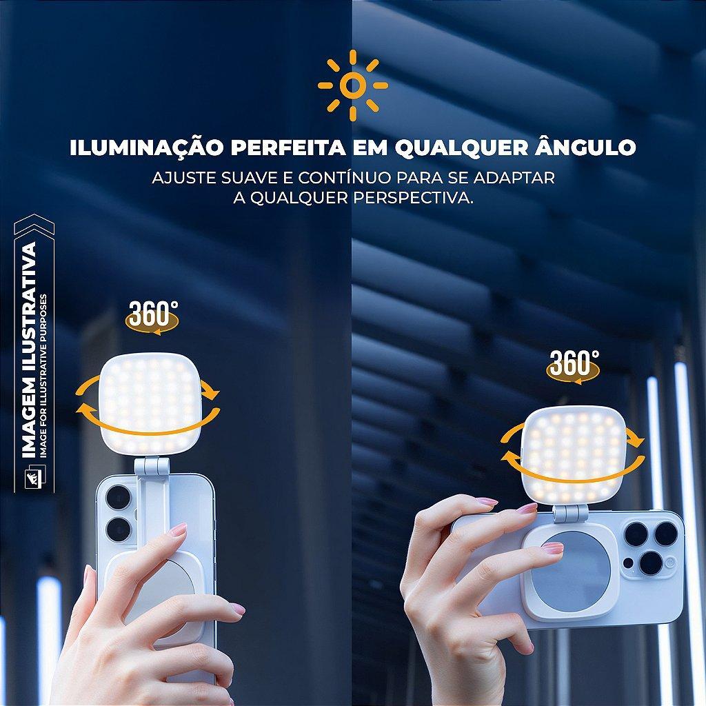 Ring Light Portátil com MagSafe - LED para Selfie, 3 Modos de Luz, Recarregável - Hybrid - Gshield — imagem 2 de 2