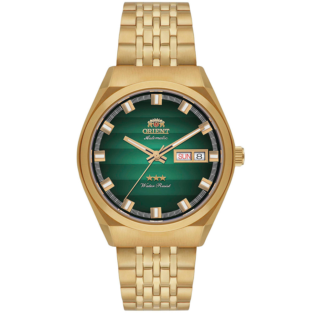 Relógio Orient Masculino Automático Dourado Vidro Safira Top