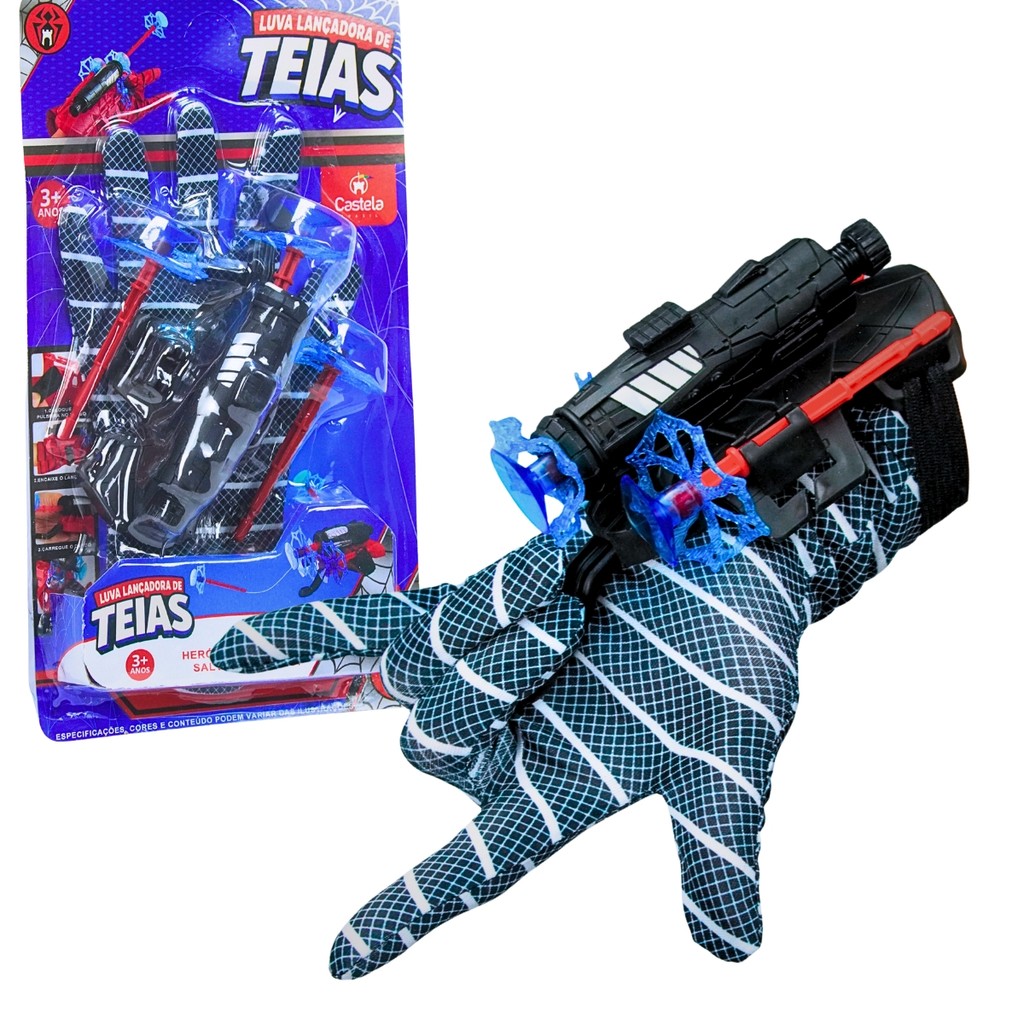 Brinquedo Luva Preta Do Homem Aranha Lançador De Teia - Castela