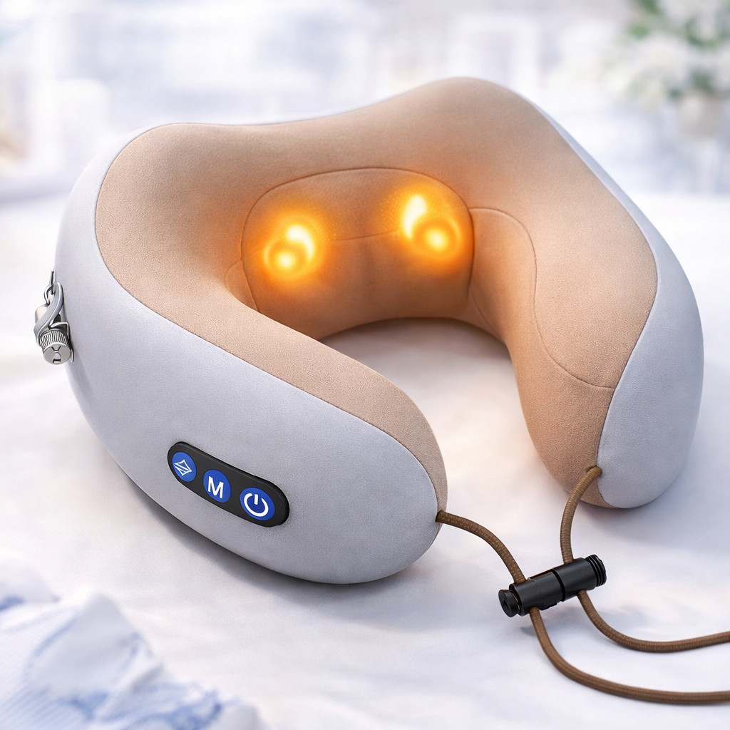 Almofada Massageadora de Pescoço Vibratória USB