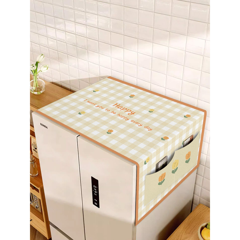 Capa Anti-poeira para geladeira, capa de porta dupla doméstica, pano, tambor, máquina de lavar, mesa de cabeceira de mic