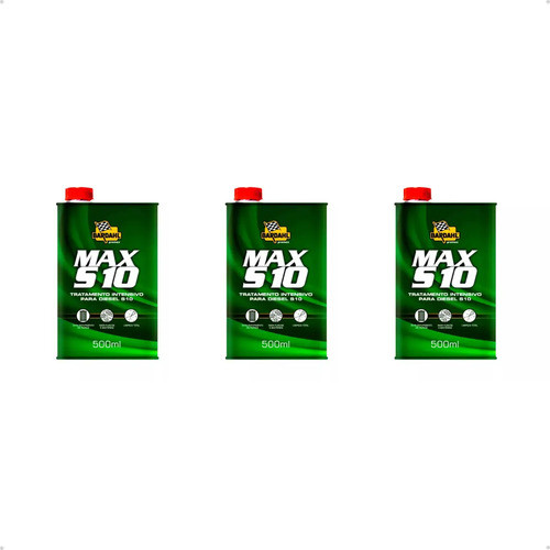 3 Aditivos Bardahl Max S10 Diesel 500ml