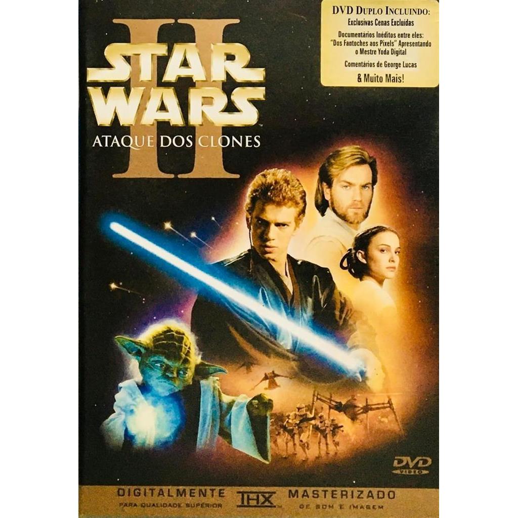 DVD Star Wars Episódio II: Ataque dos Clones (Star Wars: Episode II Attack of the Clones) DISCO DUPLO direção George Luc