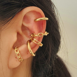 Conjunto De 5 Peças De Brincos De Clipe De Orelha Femininos , Osso Sem Piercing Em Forma De C Para Mulheres