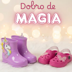 Kit 2 Pares Calçado Infantil Menina: Galocha Unicórnio Macio + Sandália Borboleta Todas as ocasiões