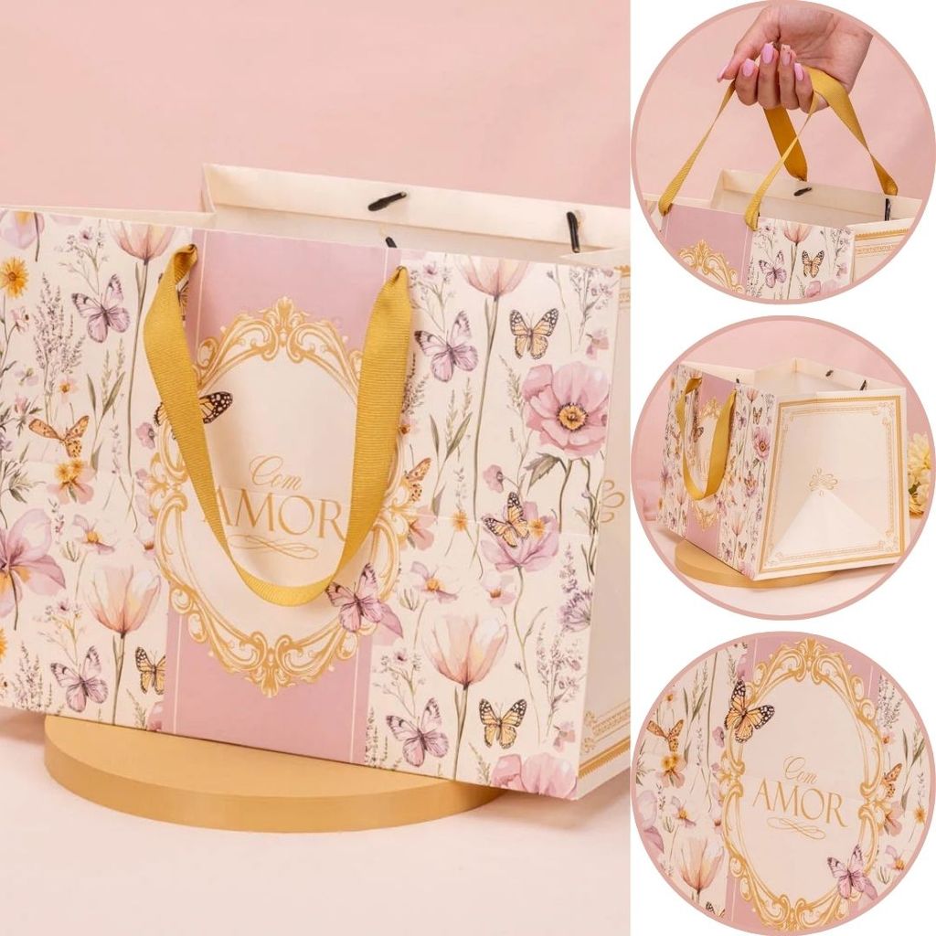 10 SACOLA GRANDE 21X21X27,8cm 5852 DOLCE VITA ( MÃES JANGO 2026 ) em Oferta na Shopee