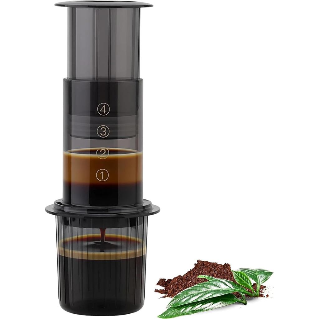 Cafeteira Portátil para Camping e Viagens, Prensa Francesa - Cafeteira Manual Tudo-em-Um, Estilo Pour-Over e Espresso, P