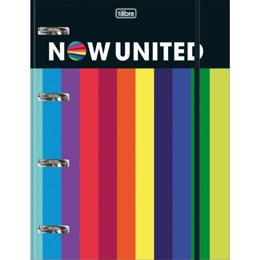 Caderno Tilibra Argolado Cartonado Com Elástico Now United