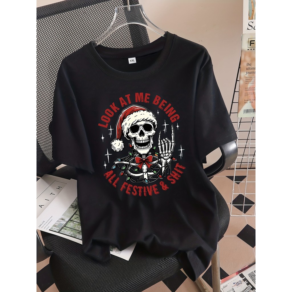 Camiseta Feminina Plus Size Casual Estampada Confortável Moderna Estilosa Moda Feminina