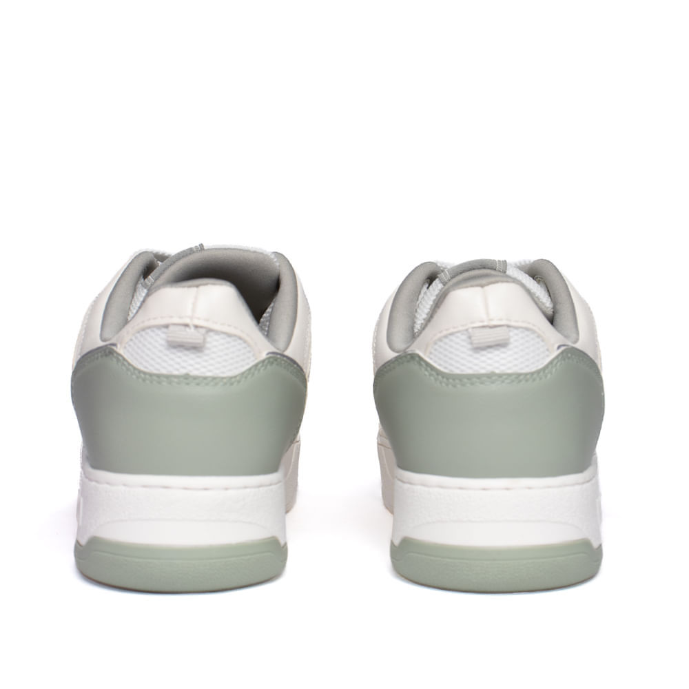 Detalhes do Tênis Feminino Via Marte Napa Plataforma Verde/Branco