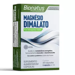 Magnésio Dimalato Suplemento Com 60 Cápsulas