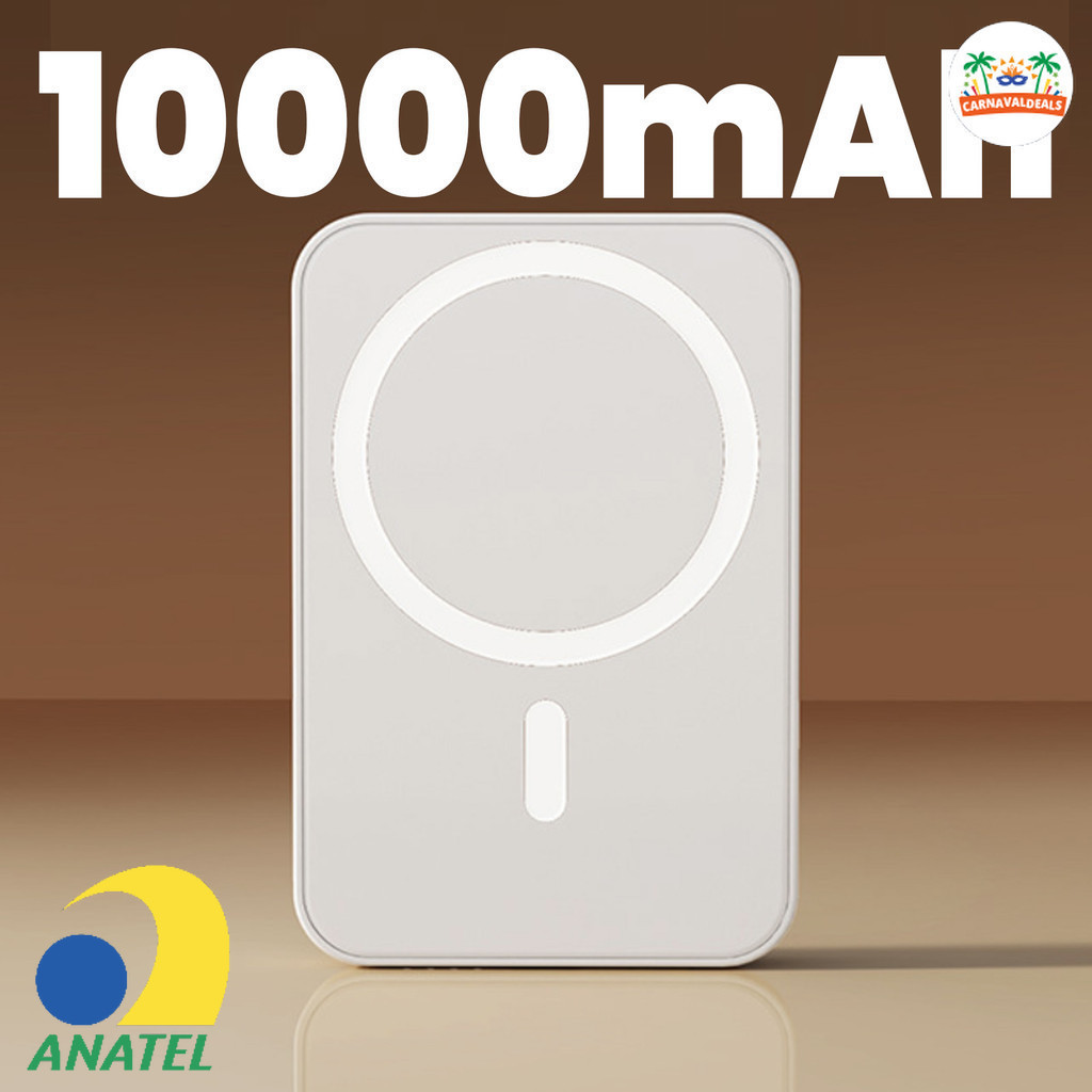 10000mAh/5000mAH/3000mAh Carregador portátil indução iPhone/Android MagSafe bateria sem fio carregando