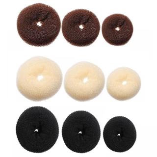 1/3/6/12 unidades Esponja Rosquinha para Coque – Acessório Donut Hair Prático e Estiloso para Penteados Pronta Entrega em Oferta na Shopee