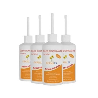 Dermaex Óleo De Girassol Cicatrizante 4 X 100ml em Oferta na Shopee