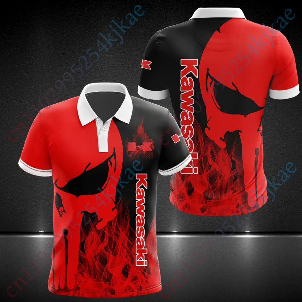 Kawasaki Polo Camisas De Manga Curta T Camisa Para Roupas Masculinas Topo Secagem Rápida Golfe Wear Casual Masculino Cam