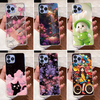 Para Cubot P80 P60 Caso CubotP60 P 80 De Telefone Capa Traseira Silicone Macio Transparente TPU Bonito Amor Coelho Engra em Oferta na Shopee