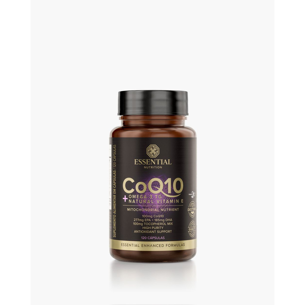 Coenzima Coq10 + Omega 3tg + Vitamina E Essential Nutrition 120 Cápsulas