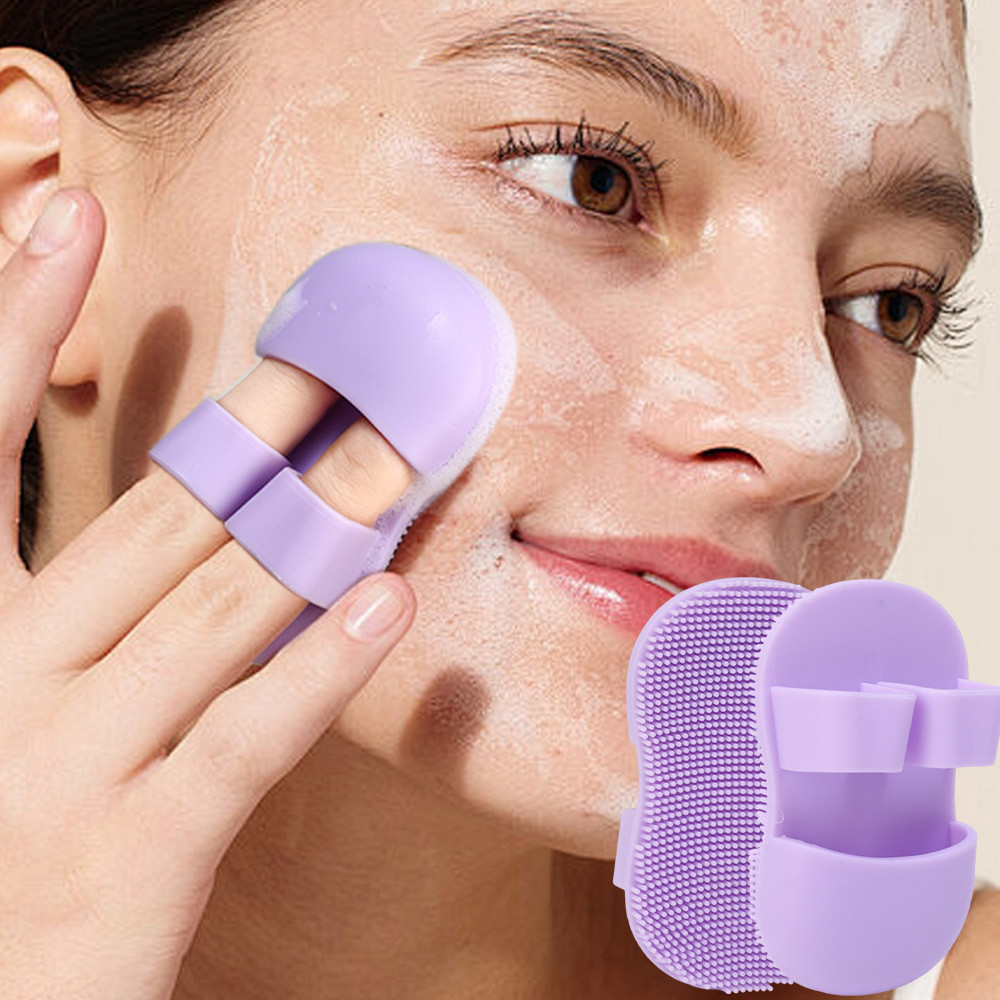 Escovas De Limpeza Facial-Mini Massagem Nos Dedos-Silicone , Flexível , Macio , Reutilizável-Escova Para Remoção De Crav