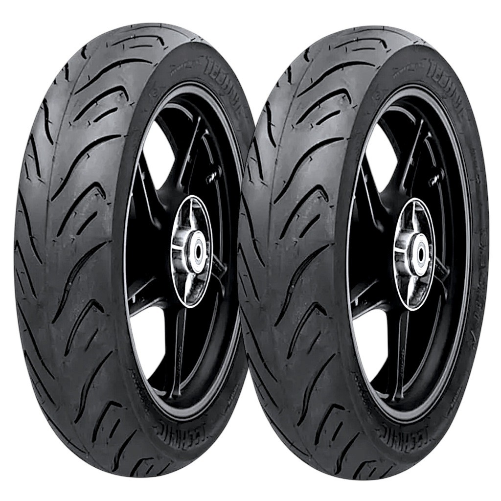 Par Pneu Technic Sport R 90/90-18 + 110/70-16 Suziki Intruder125 Tubeless Moto