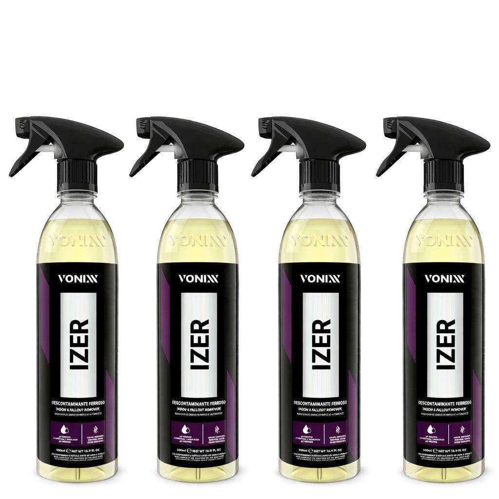 Kit 4 Produto Para Tirar Ferrugem Limpa Rodas Izer Vonixx 500ml