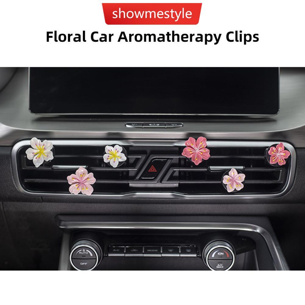 SMS Interior Do Carro Pêssego Flor Margarida Perfume Clipe Aromaterapia Ar Condicionado Fresco Decoração G5S8