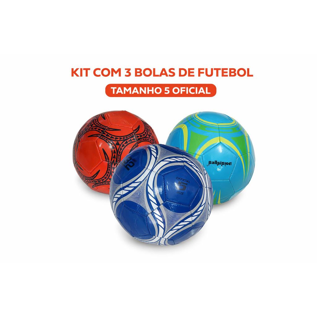 Bola de Futebol Oficial Tamanho 5 Costurada – Treino e Lazer Campo Grama