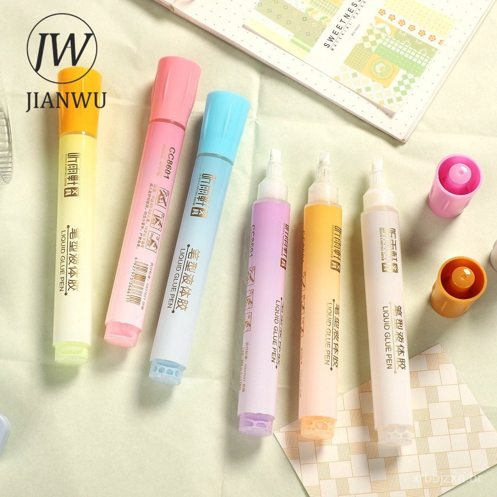 JIANWU 2 Pcs/set 10ml Cola Líquida Tipo Caneta De Grande Capacidade Simples Seca Rápida Criativa De Bricolagem Supriment