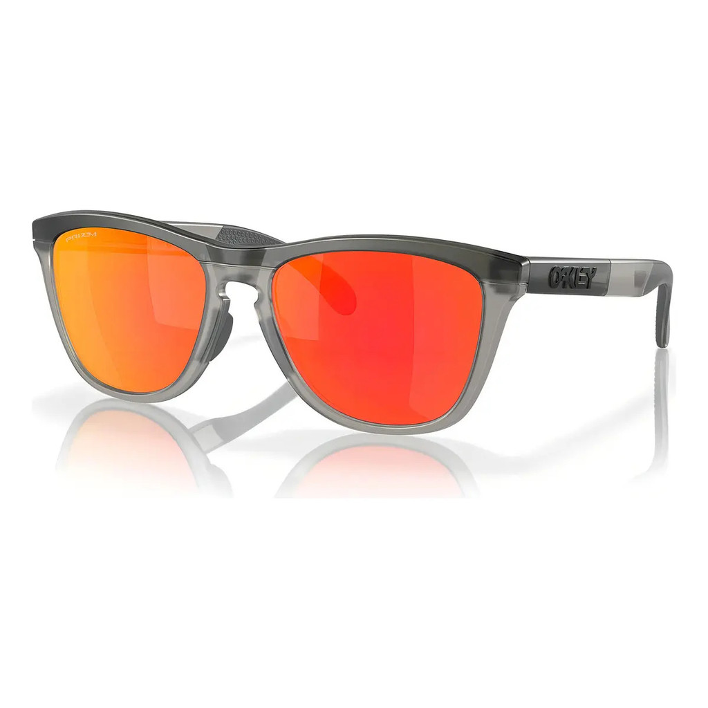 Óculos De Sol Oakley Oo9284-01-55 Armação Cinza-neblina Lente Rubi Desenho Padrão Espelho Vermelho