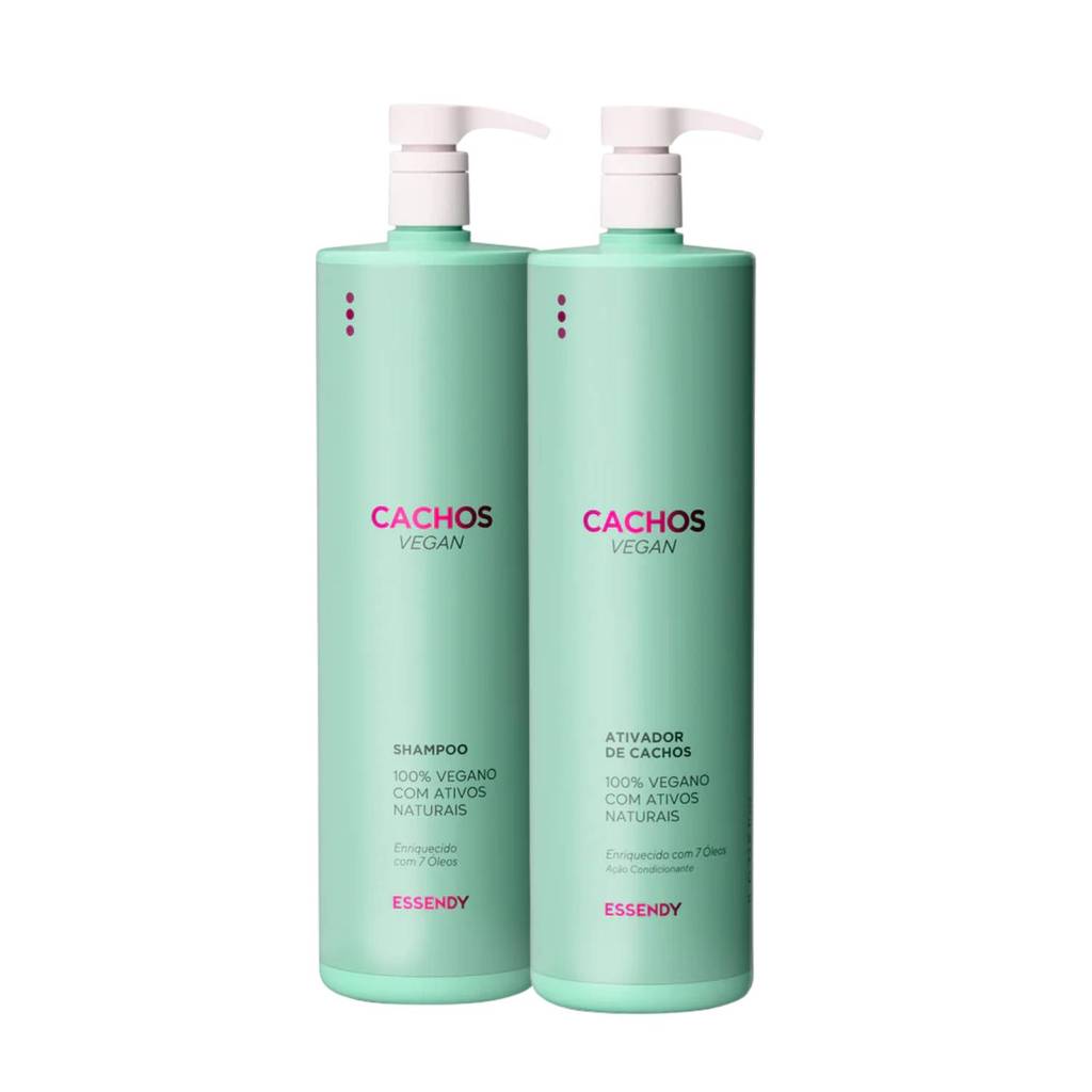 Kit Shampoo E Ativador De Cachos Vegan 1lt - Essendy
