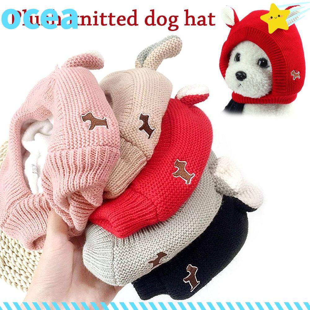 OCEA Pet Ears Covers Chapéu De Malha De Inverno Proteção Contra Ruído Boné Quente Para Cachorrinho