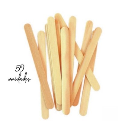 Palito de Madeira para Picolé Especial- Kit com 50 unidades - Resina Epóxi | Artesanato