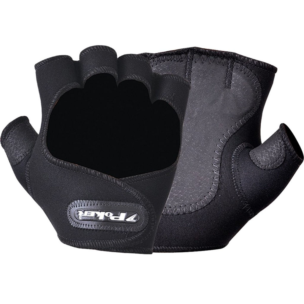 Luva Musculação/Bike Poker  Preto em Oferta na Shopee