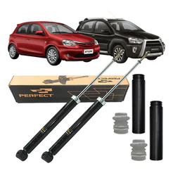 Par Amortecedor Traseiro Perfect + Kits Etios 2012 A 2021 Etios
