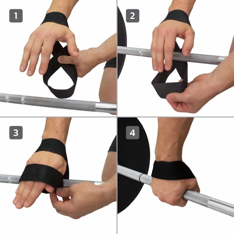Strap Oito Luva Academia Musculação Fitness Treino Pesado
