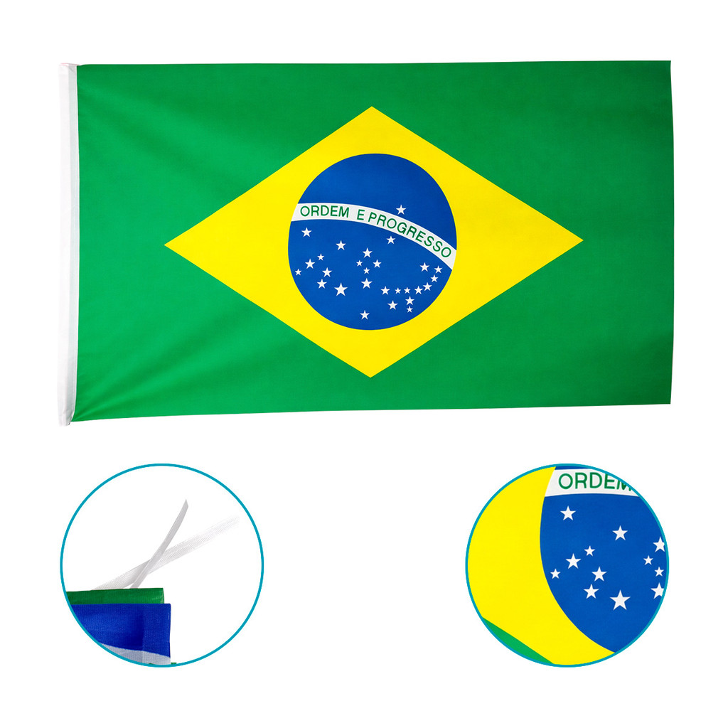 Bandeira do Brasil Seleção Brasil Copa do Mundo 1,5m x 90cm