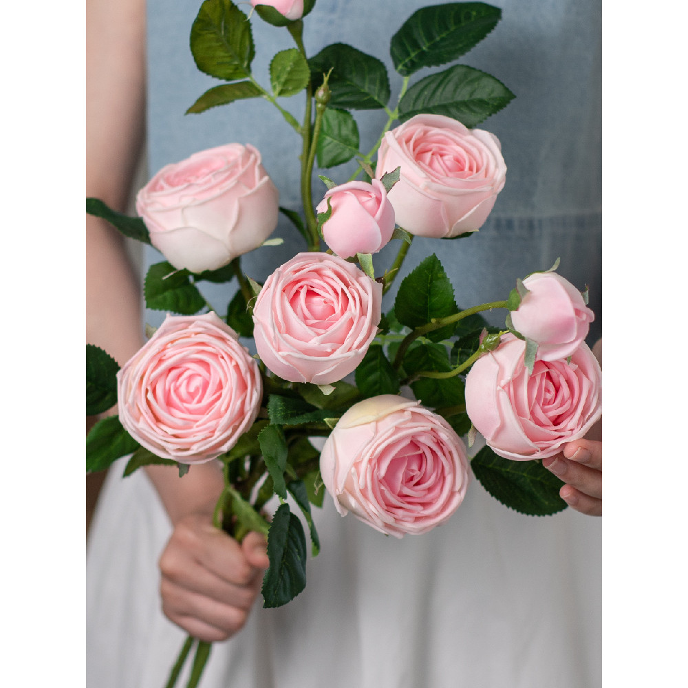 Decoração de alta qualidade flor rosa sentir flor falsa sala de estar decoração de casa flor high-end decoração Floral 3