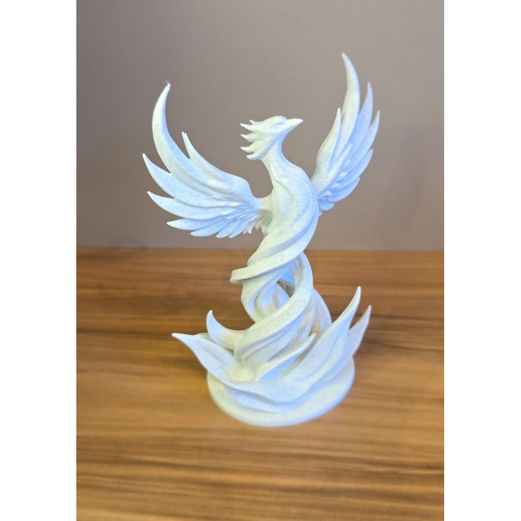 Escultura Fênix Decorativa Design Moderno Estatueta 3D Elegante para Mesa e Sala