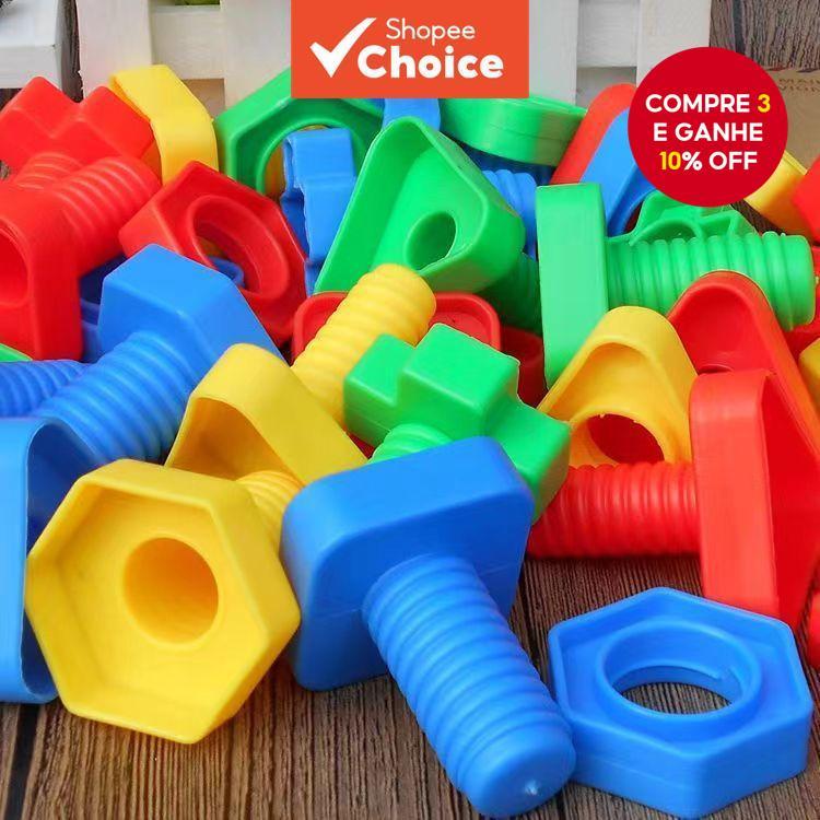 Blocos De Construção Educacionais Do Brinquedo Da Desmontagem Parafuso E Porca Para O Desenvolvimento Das Habilidades Mo em Oferta na Shopee
