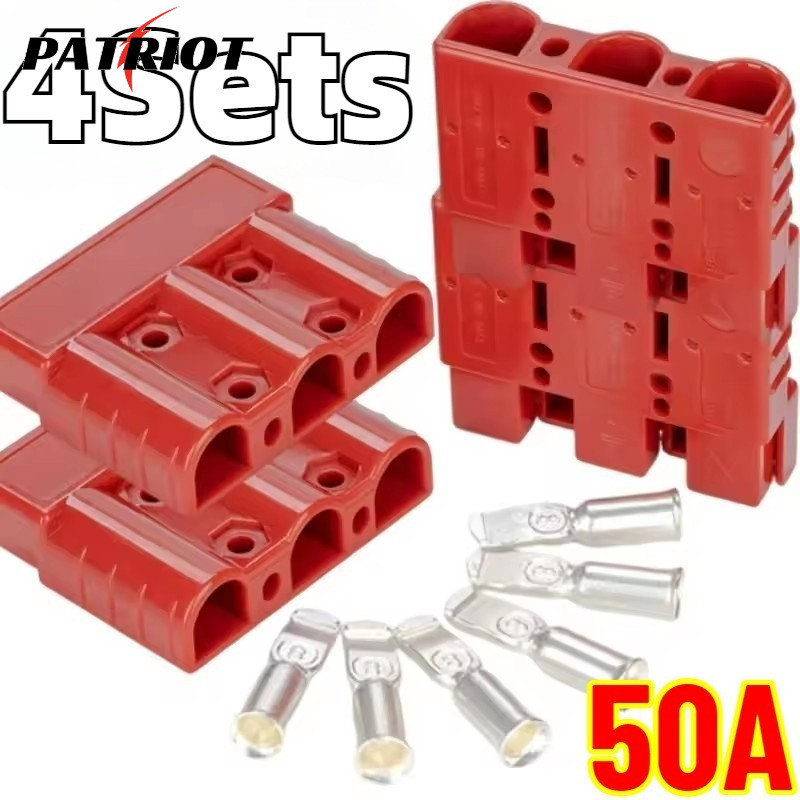 Plugue De Carregamento De Bateria De Empilhadeira 50A De Três Pólos De Grau Industrial , Conector De PC Retardador De Ch