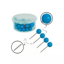 Alfinete para mapa NR 01 azul com 50 unidades ACC