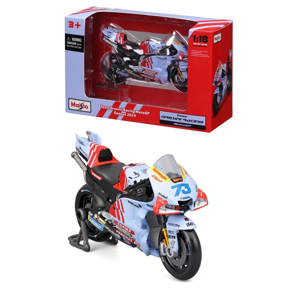 Ducati Desmosedici Gresini Team - Álex Márquez #73 - Moto GP 2024 - 1/18 - Maisto