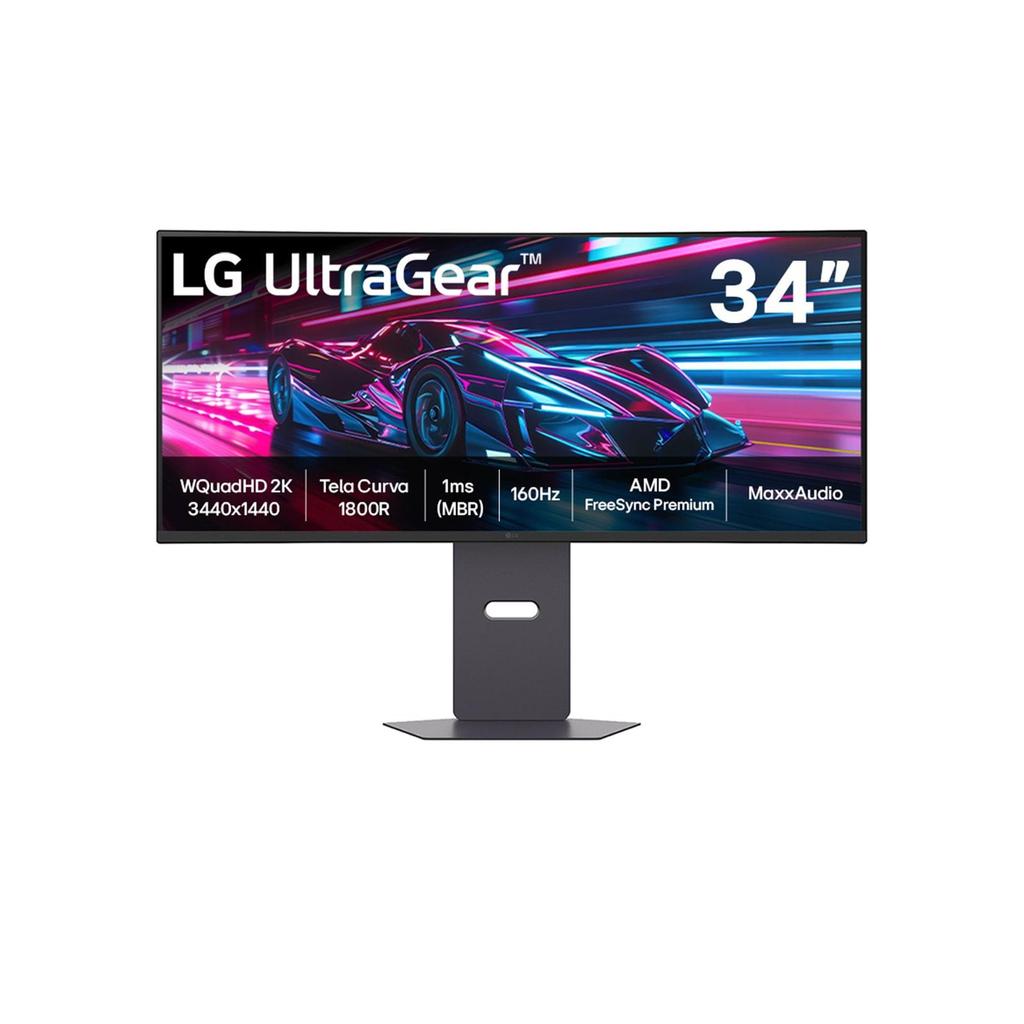 Monitor Gamer LG UltraGear™ Curvo 34G600A-B 34" QuadHD 2K, UltraWide 1800R, 160H