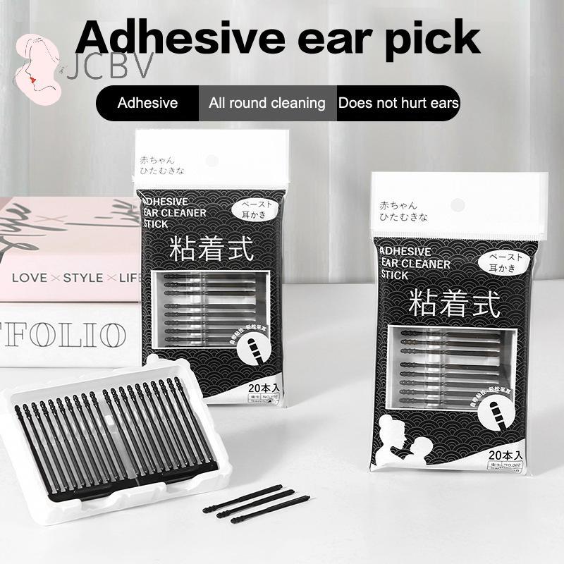 [JCBV] 100 Unidades/5 Sacos Descartáveis Stiy Ear Cotonetes Limpador De Ouvido Soft Silicone Ferramenta De Remoção De Ce