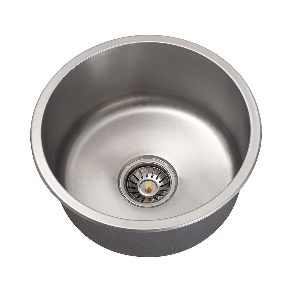 Cuba Gourmet para Cozinha Redonda Aço Inox 201 40x40cm Tamoios Pingoo - Prata