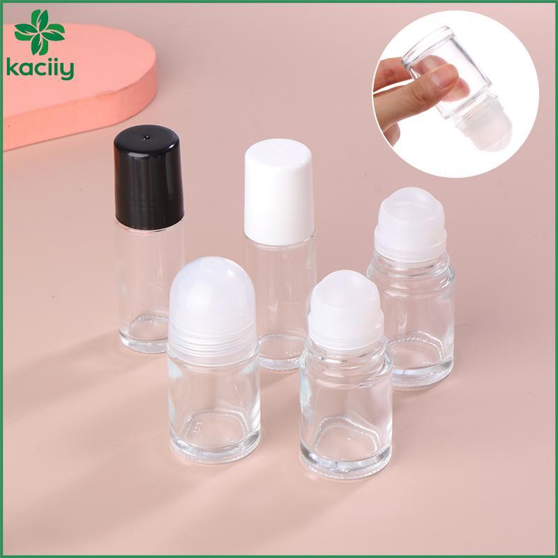 Rolo Recarregável De Vidro Vazio De 30/50ml Em Garrafas De Plástico Recipientes Cosméticos À Prova De Vazamento Para Per